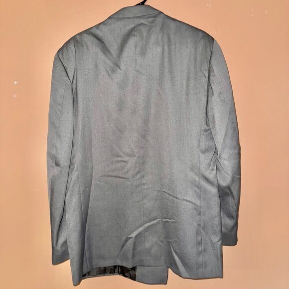 JT Beckett Men's Gray Double Breasted Blazer Sport Coat Jacket Size 41R - Picture 9 of 9